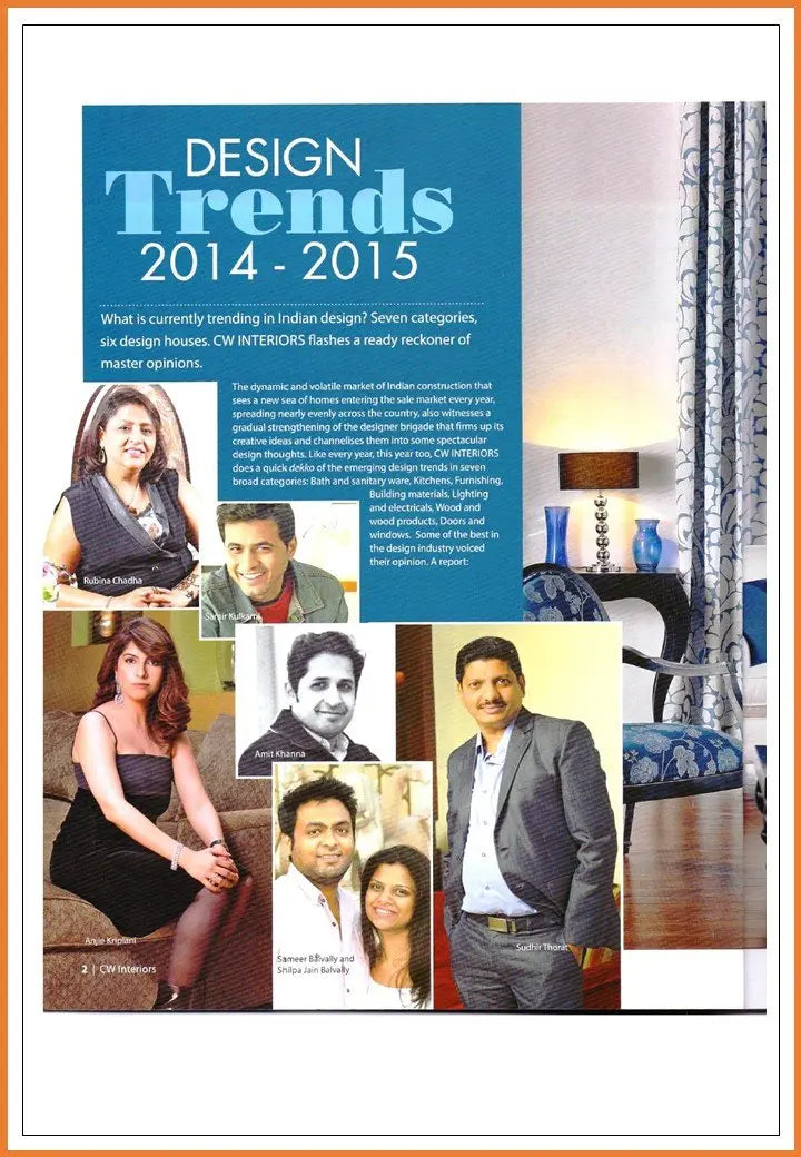 Interior Designer Angie Kripalani | Designer trends media article ...