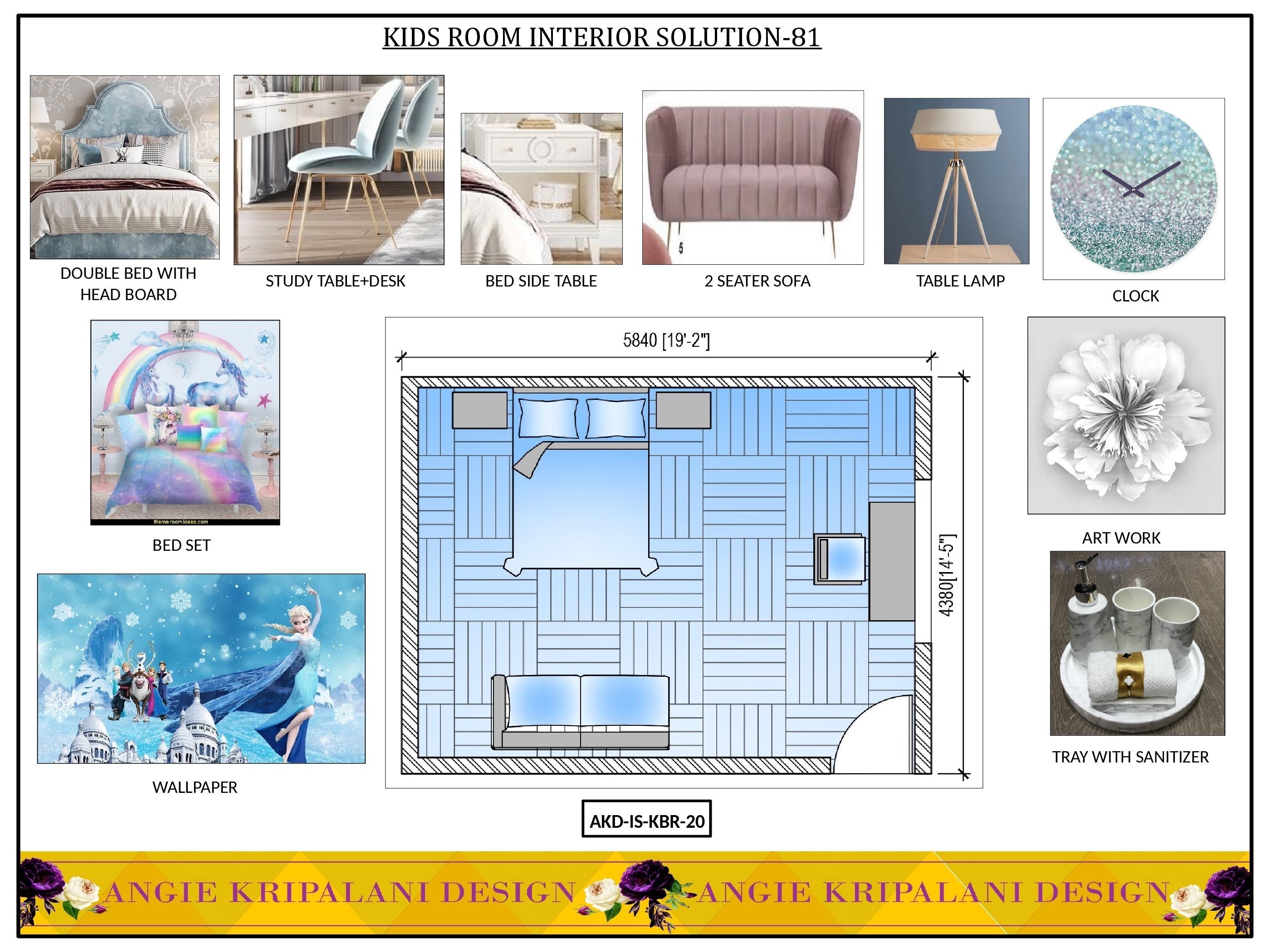 Kids Room Interior Design with Study Table and Desk - Interior ...