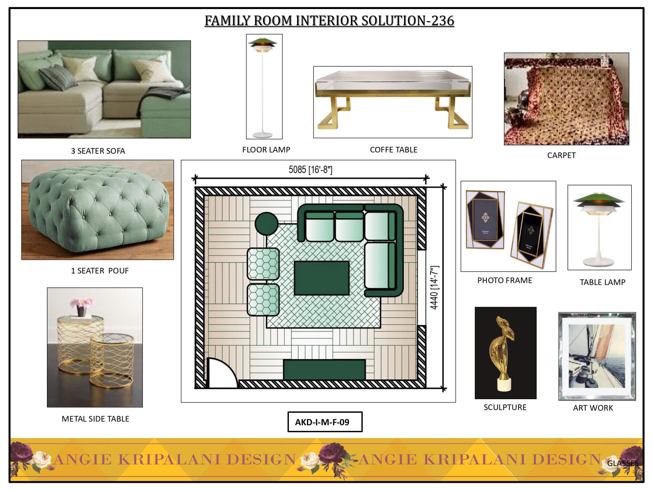 Modern Family Room Interior Design and Decoration - Angie Kripalani ...