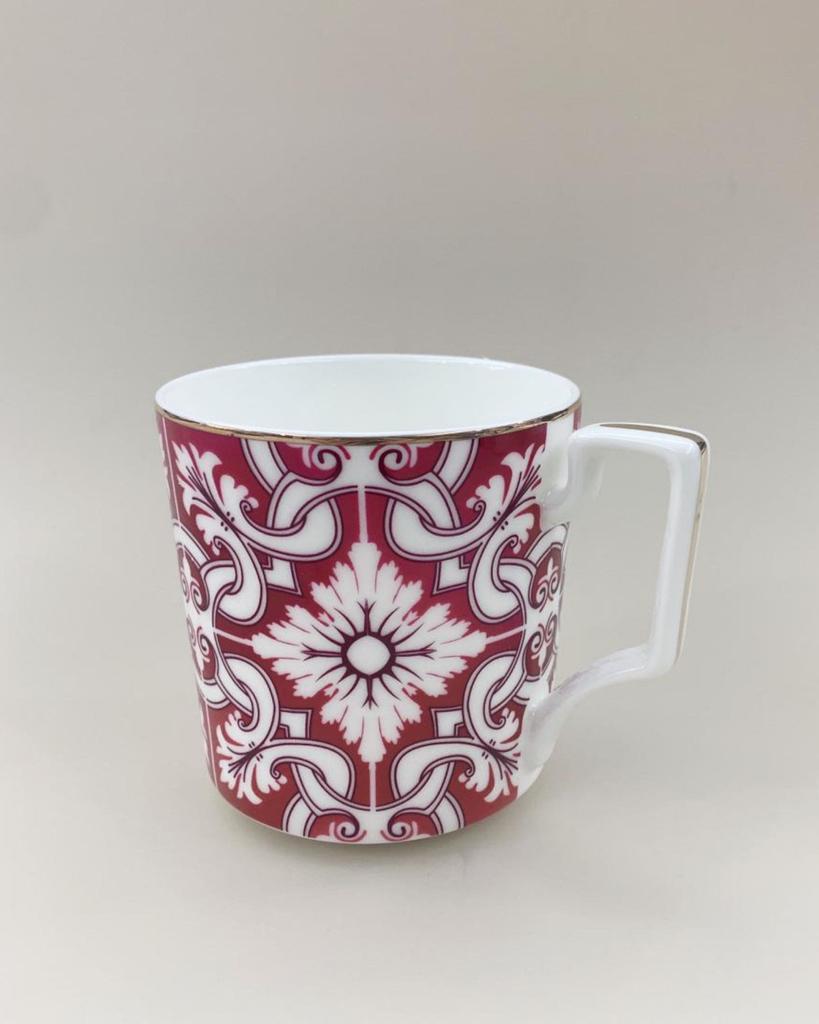 Buy Red White Printed Coffee Mugs Online