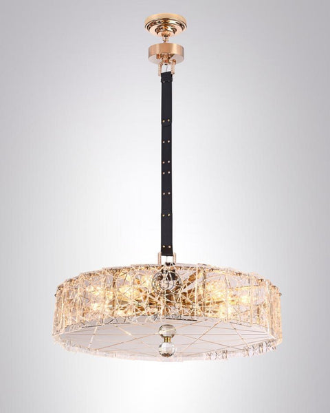 Brass Crystal Chandelier