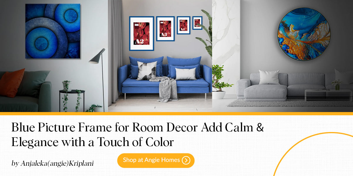Blue Picture Frame for Room Decor: Add Calm & Elegance with a Touch of Color 