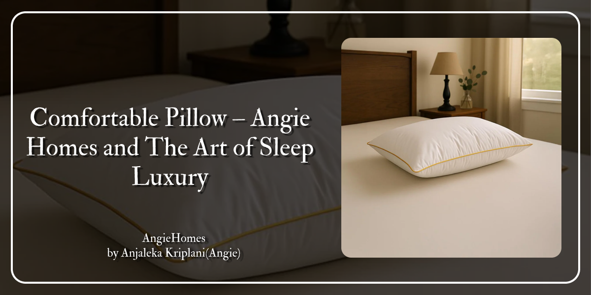 Comfortable Pillow – Angie Homes and The Art of Sleep Luxury