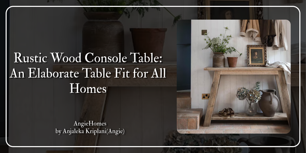Rustic Wood Console Table: An Elaborate Table Fit for All Homes