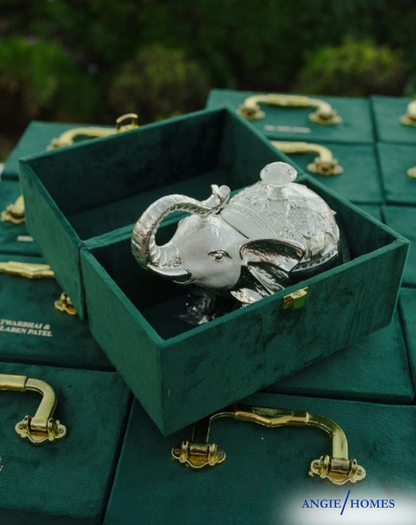 Silver Elephant Figurine For Gifting ANGIE HOMES