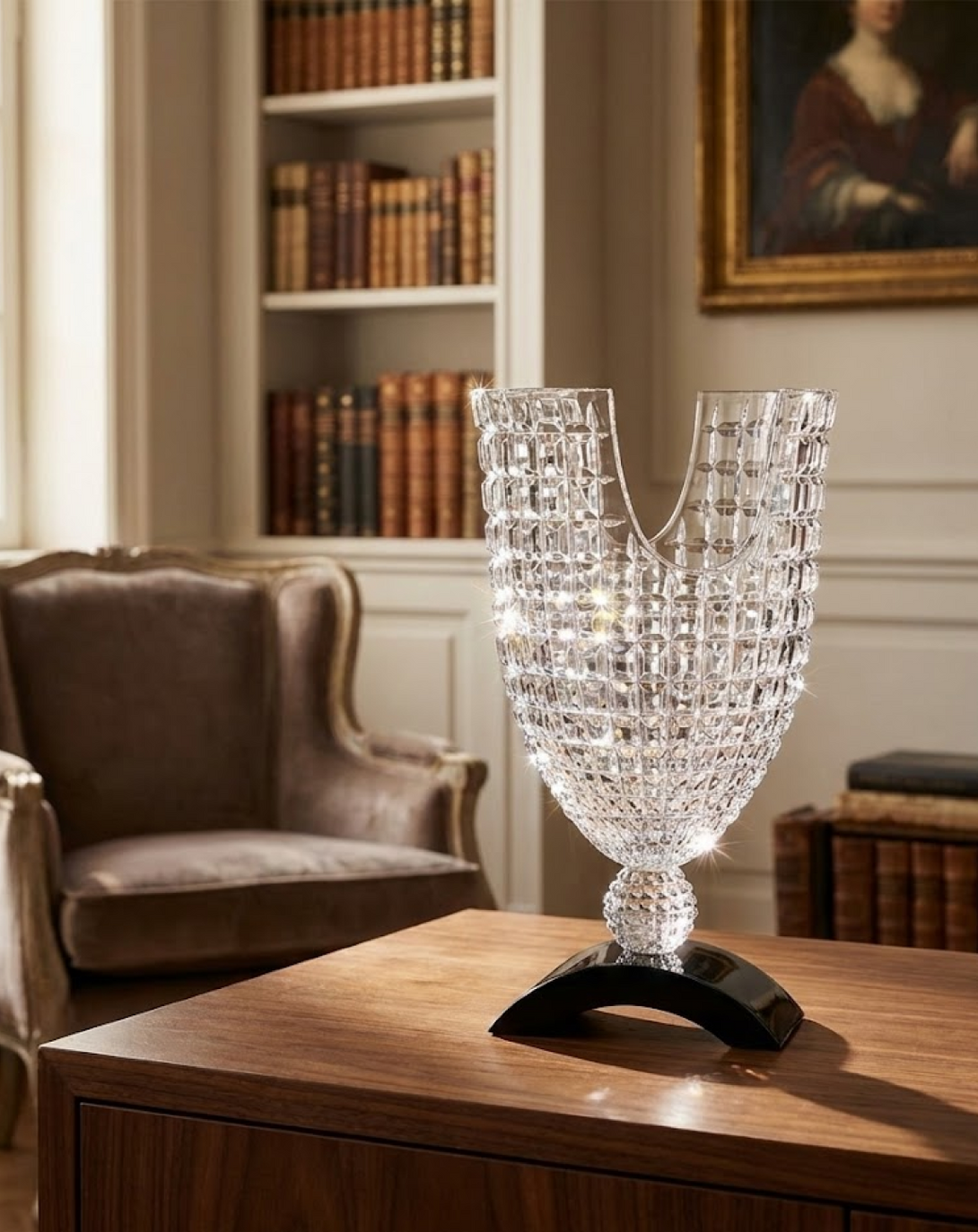 Italian White and  Black Handmade Crystal Vases - Angie Homes ANGIE HOMES