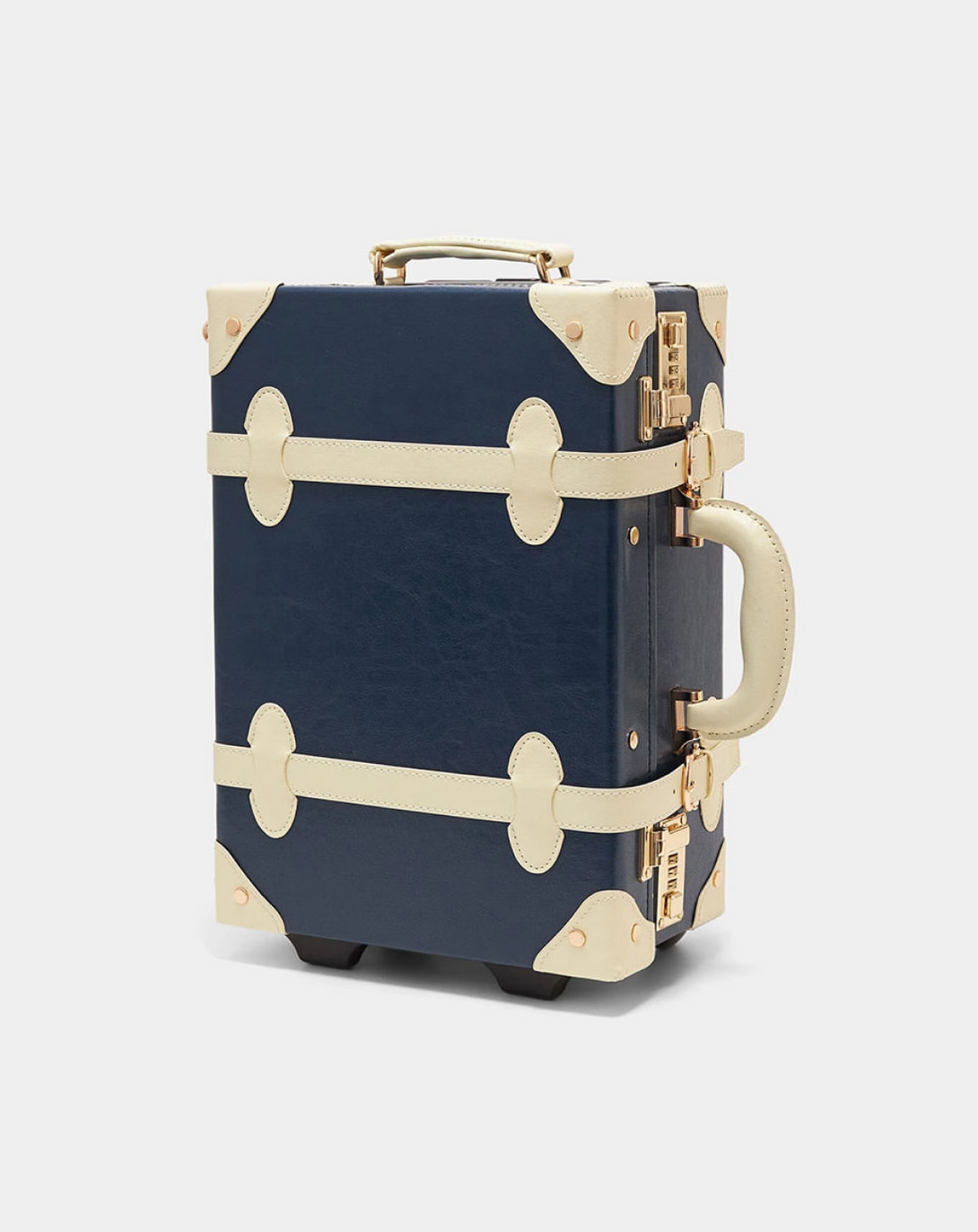 Luxury Blue Leather Luggage Set ANGIE HOMES