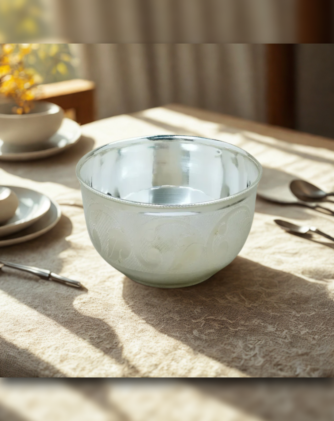 Grace Modern Silver Katori - Angie Homes Silverware ANGIE HOMES