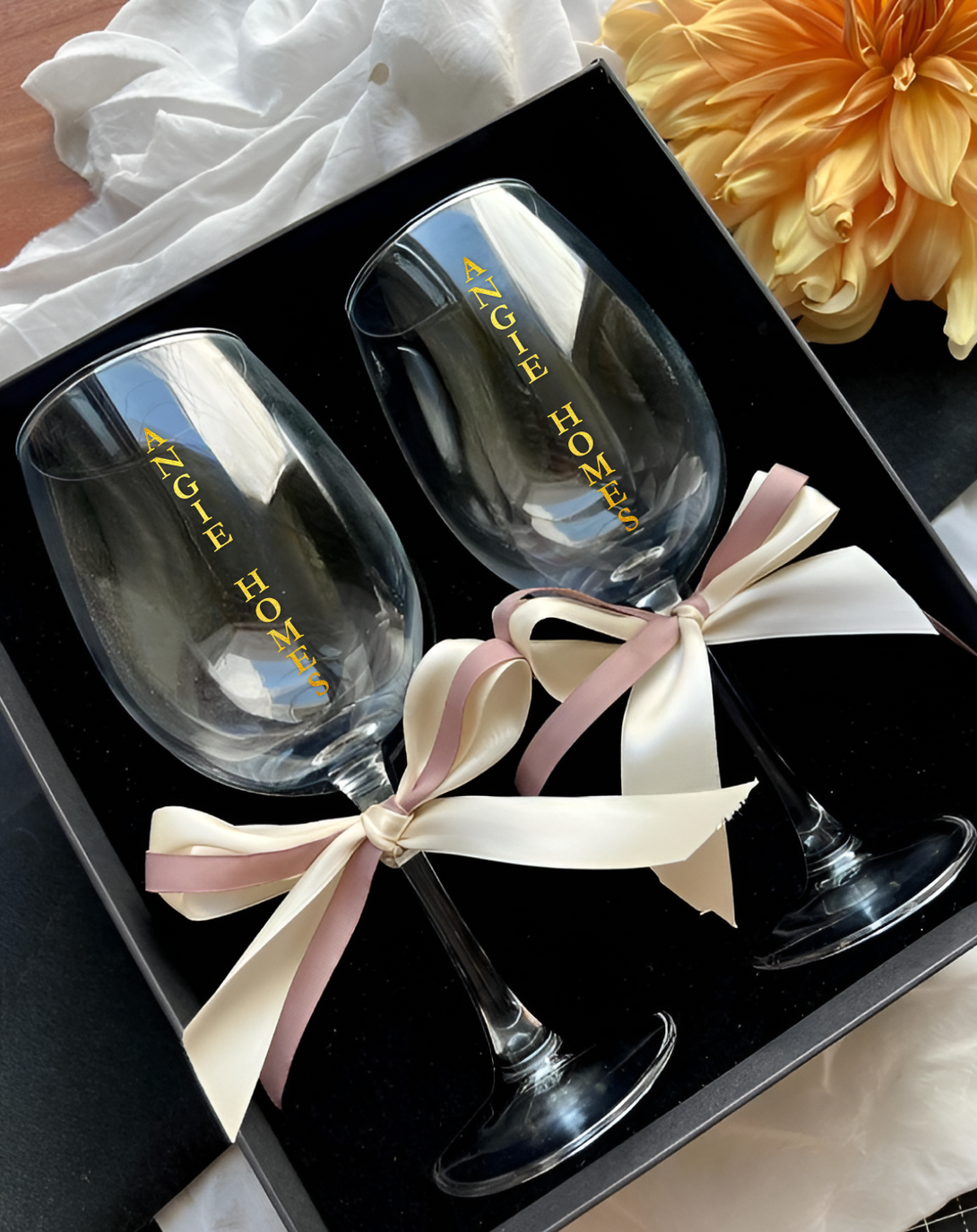 wine glasses set of 2 ANGIE HOMES