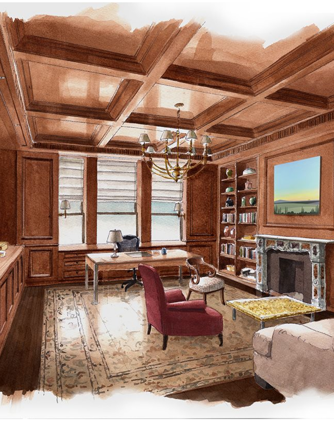 Wooden Director's Room Interior Solution ANGIE HOMES