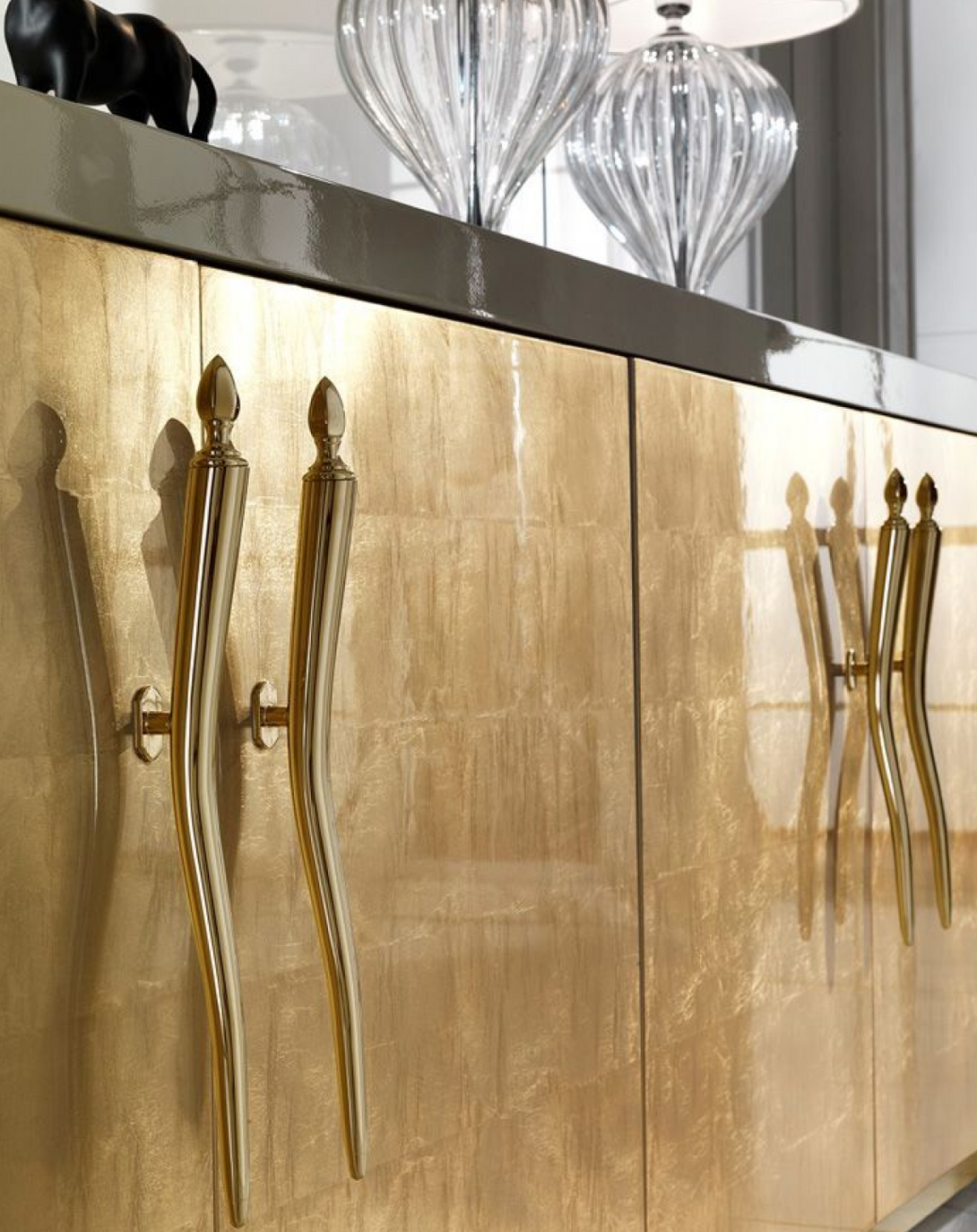 Kyle Modern Gold Leaf Sideboard ANGIE HOMES