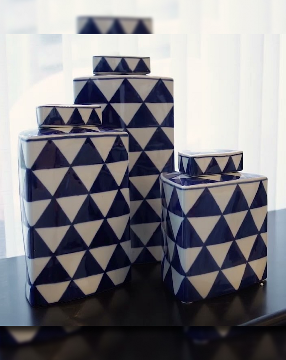 Frida Blue and White Vases Set of 3 - Angie Homes ANGIE HOMES