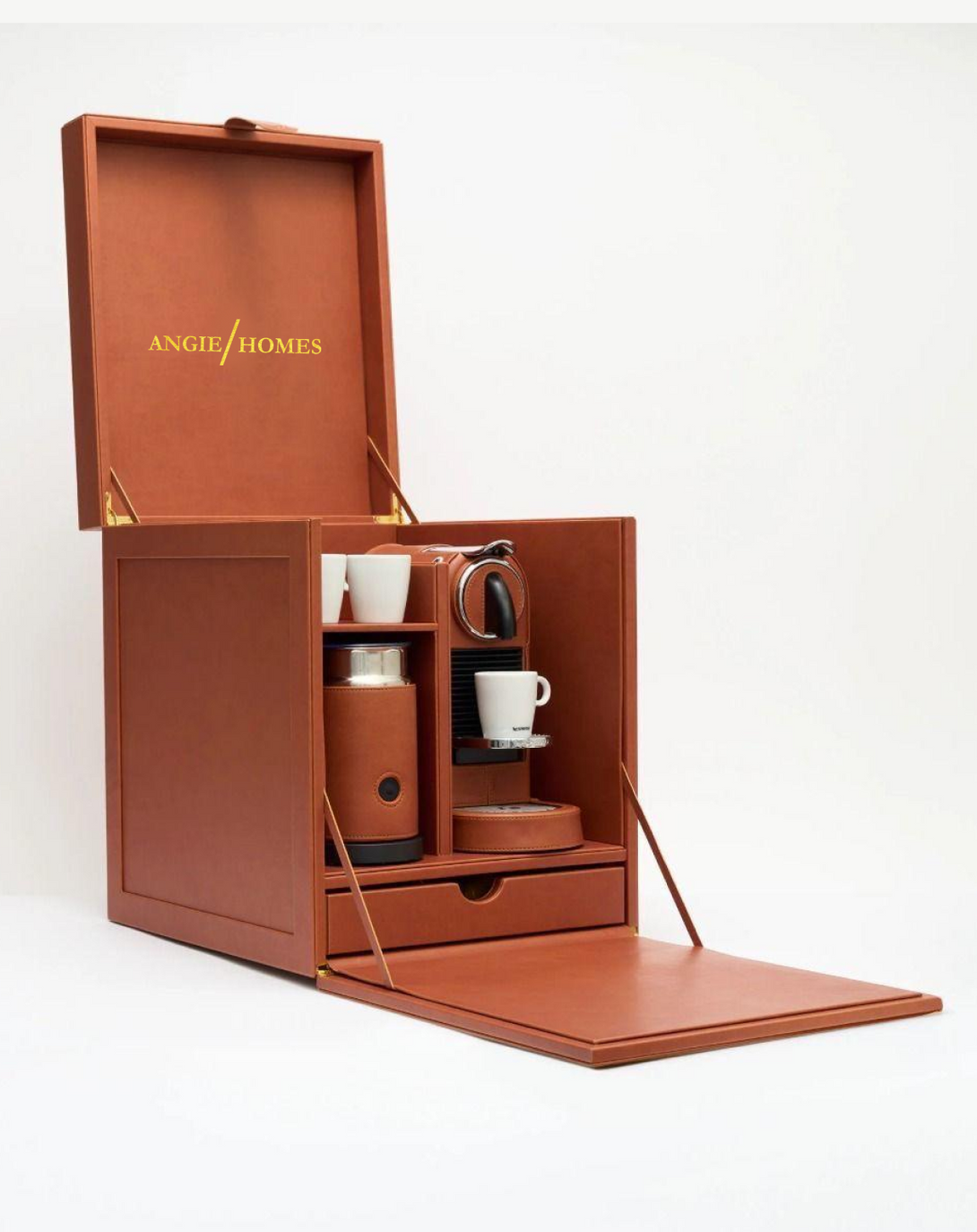 Leather Coffee Box ANGIE HOMES