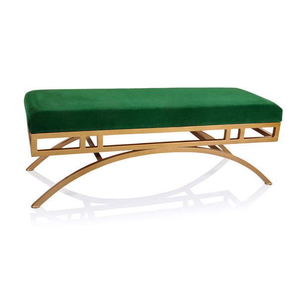 Sothea Green Velvet Garden Bench | Loungers | Outdoor Bench | Outdoor Furniture ANGIE HOMES