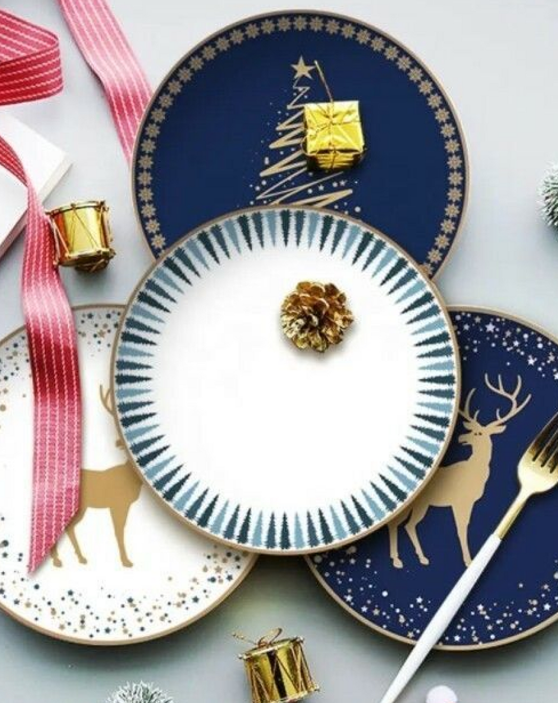 Benjam reindeer Dinner Plates ANGIE HOMES