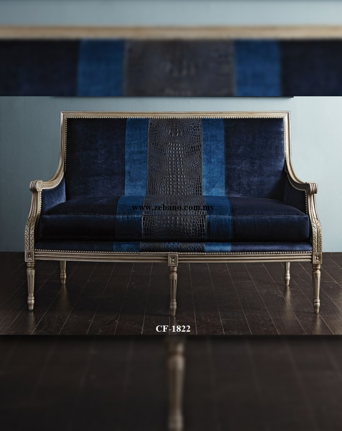 Bhama Classic Silver Leaf Sofa ANGIE HOMES