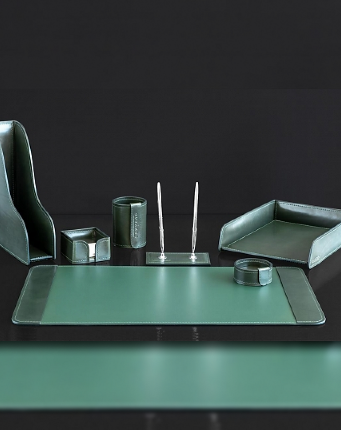 Ink Green Office Leather ANGIE HOMES