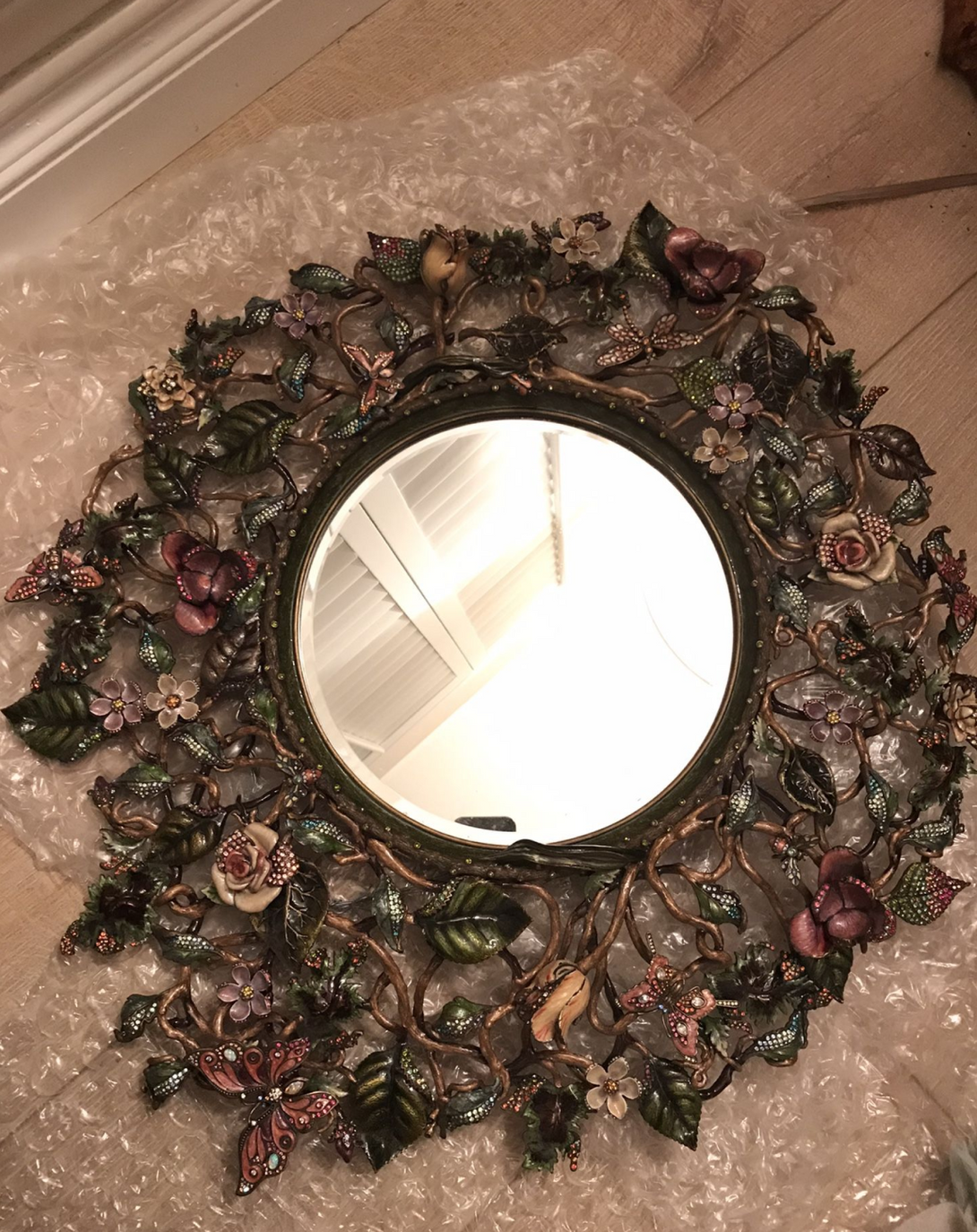 Beautiful Round Wall Mirror - Angie India Mirror ANGIE HOMES