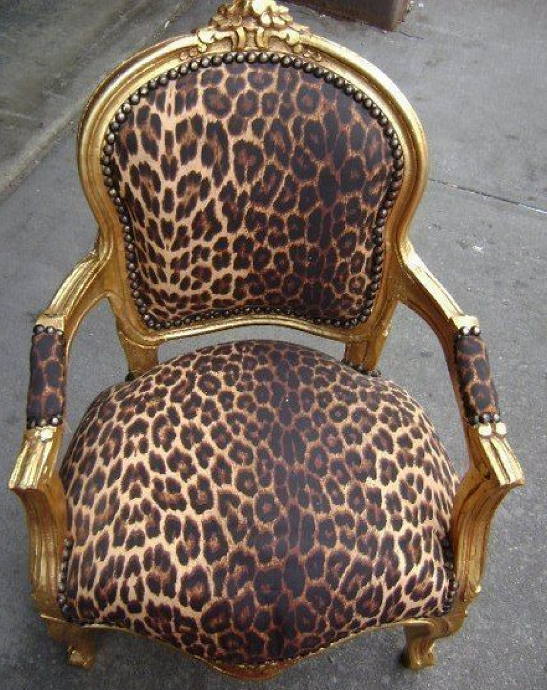 Brown and Gold Leaf Luxury Chair - Angie India Furniture ANGIE HOMES