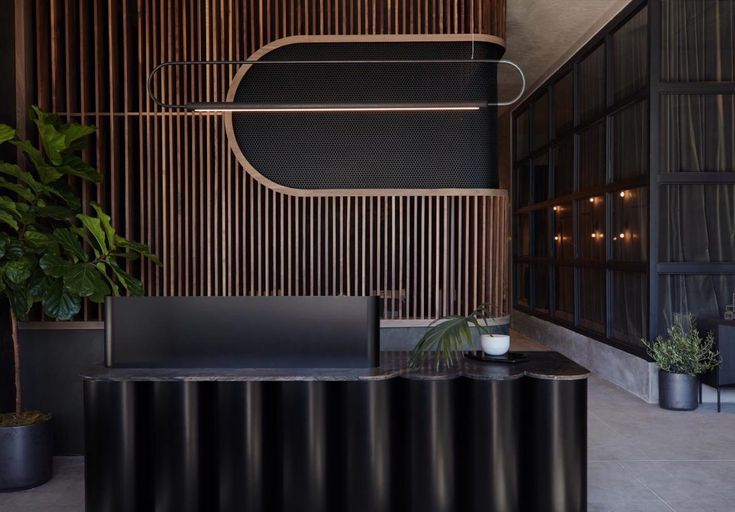 Modern Bistro Luxury Reception Desk ANGIE HOMES