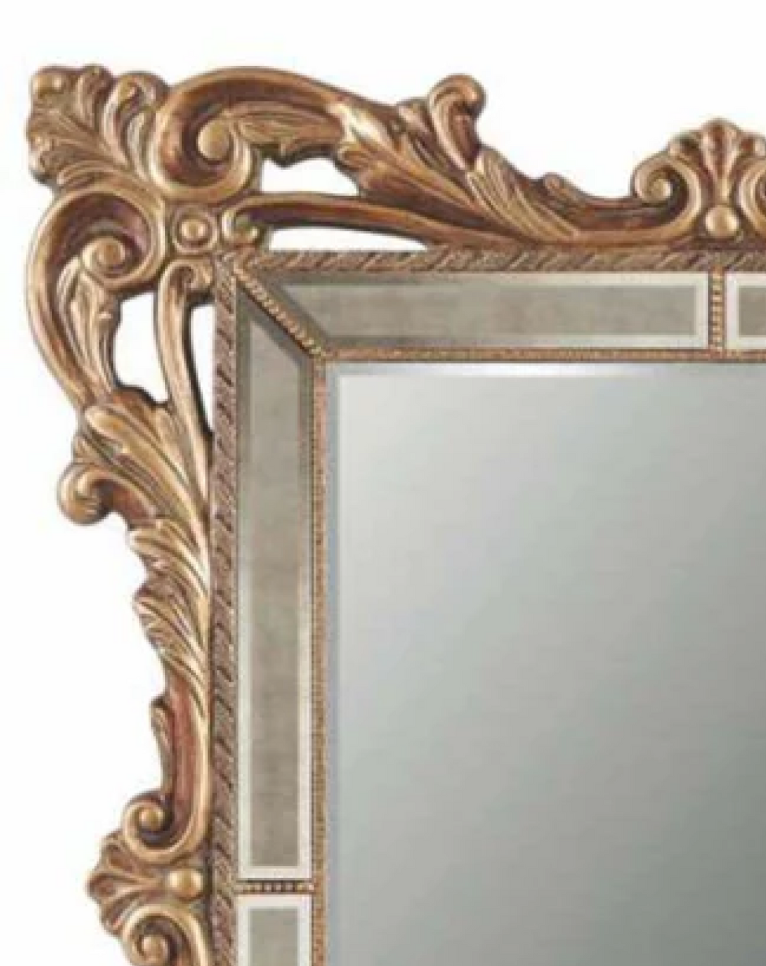 Rhea Classic Gold Leaf Mirror -  Angie's India Mirrors ANGHI HOMES