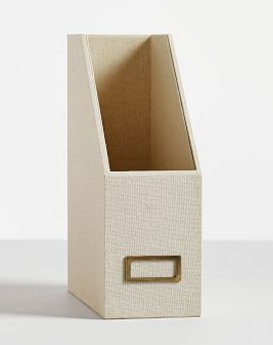 Rustic White  Leather File Stand ANGIE HOMES