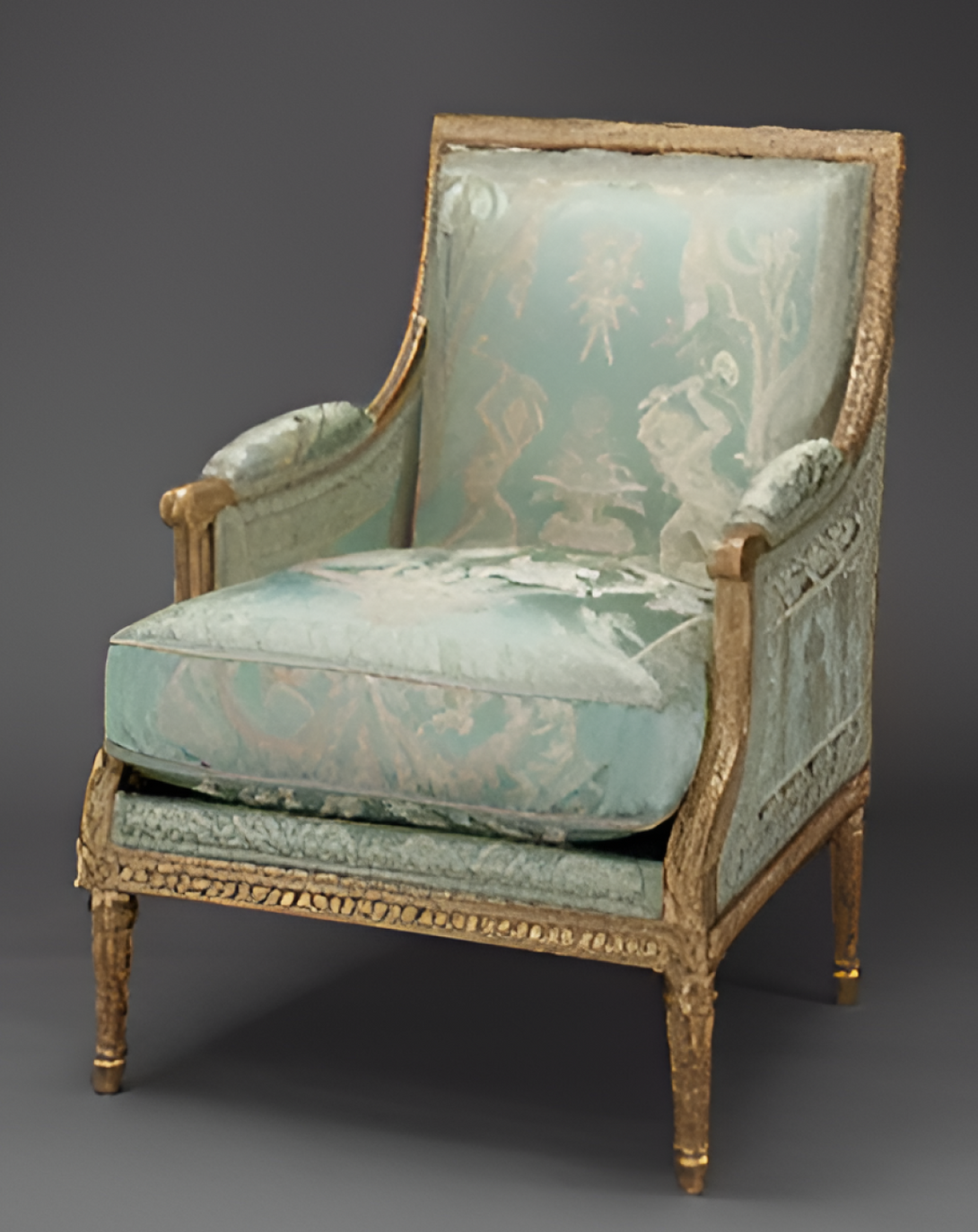 Roger Sky And Classic Gold Elaf Chair ANGIE HOMES