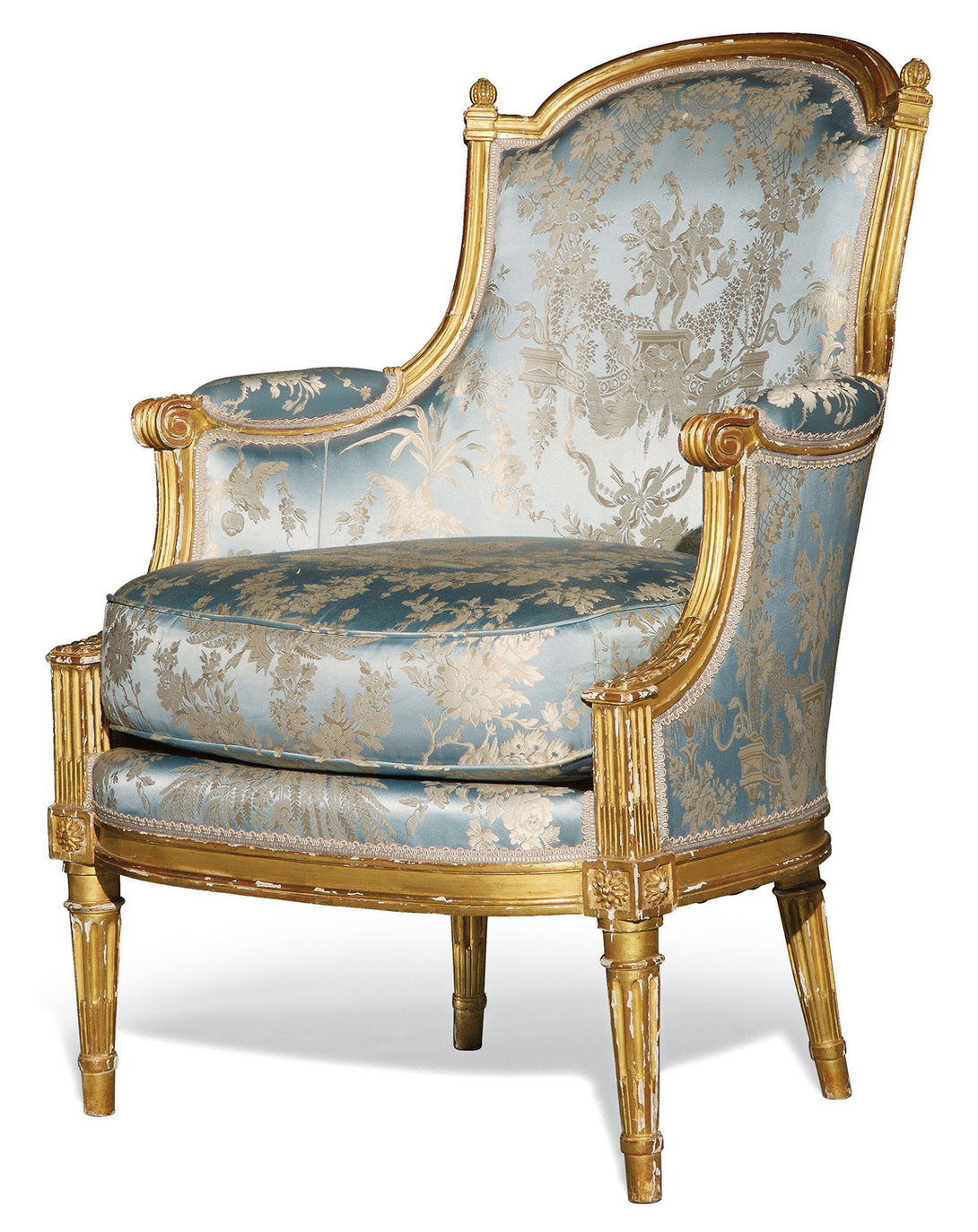 Celina Grey And Golden Leaf Chair ANGIE HOMES