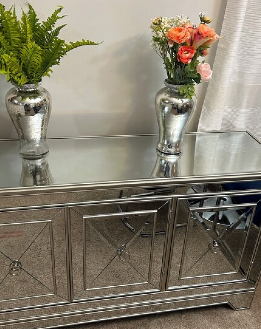 Aaro Side Board | Wooden and mirrored sideboard ANGIE HOMES