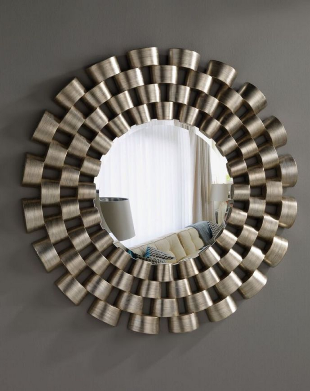 Modern Classic Silver Wall Mirror - Angie's India Mirrors ANGIE HOMES