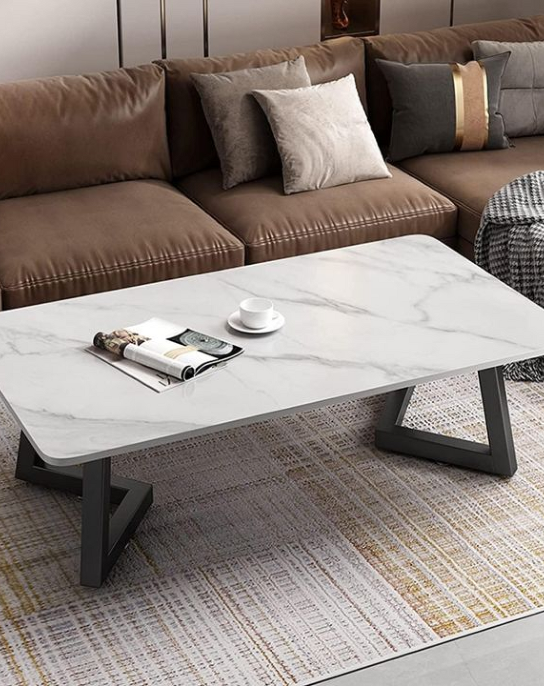 Contemporary Marble Coffee Table ANGIE HOMES