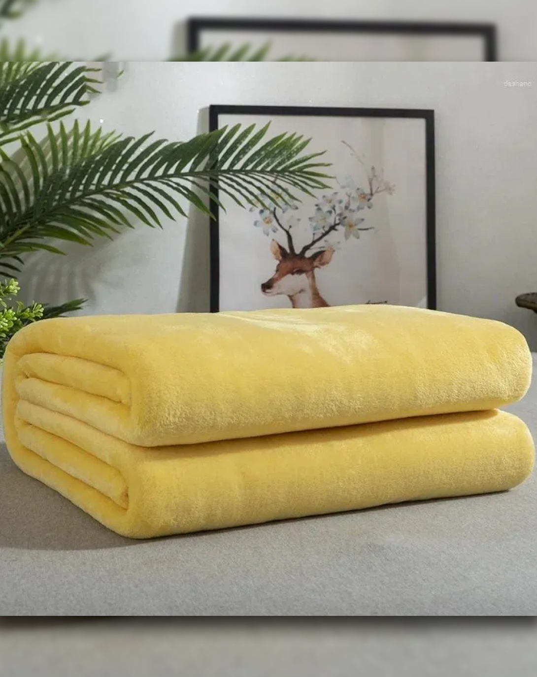 Charlotte Baby Mustard Blanket ANGIE HOMES