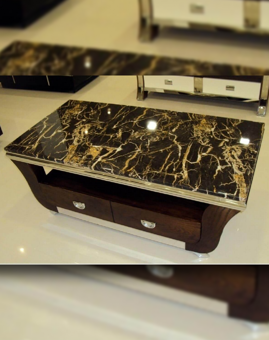 Beautiful Grey Coffee Table - Angie India Furniture ANGIE HOMES