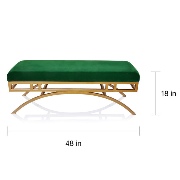 Sothea Green Velvet Garden Bench | Loungers | Outdoor Bench | Outdoor Furniture ANGIE HOMES