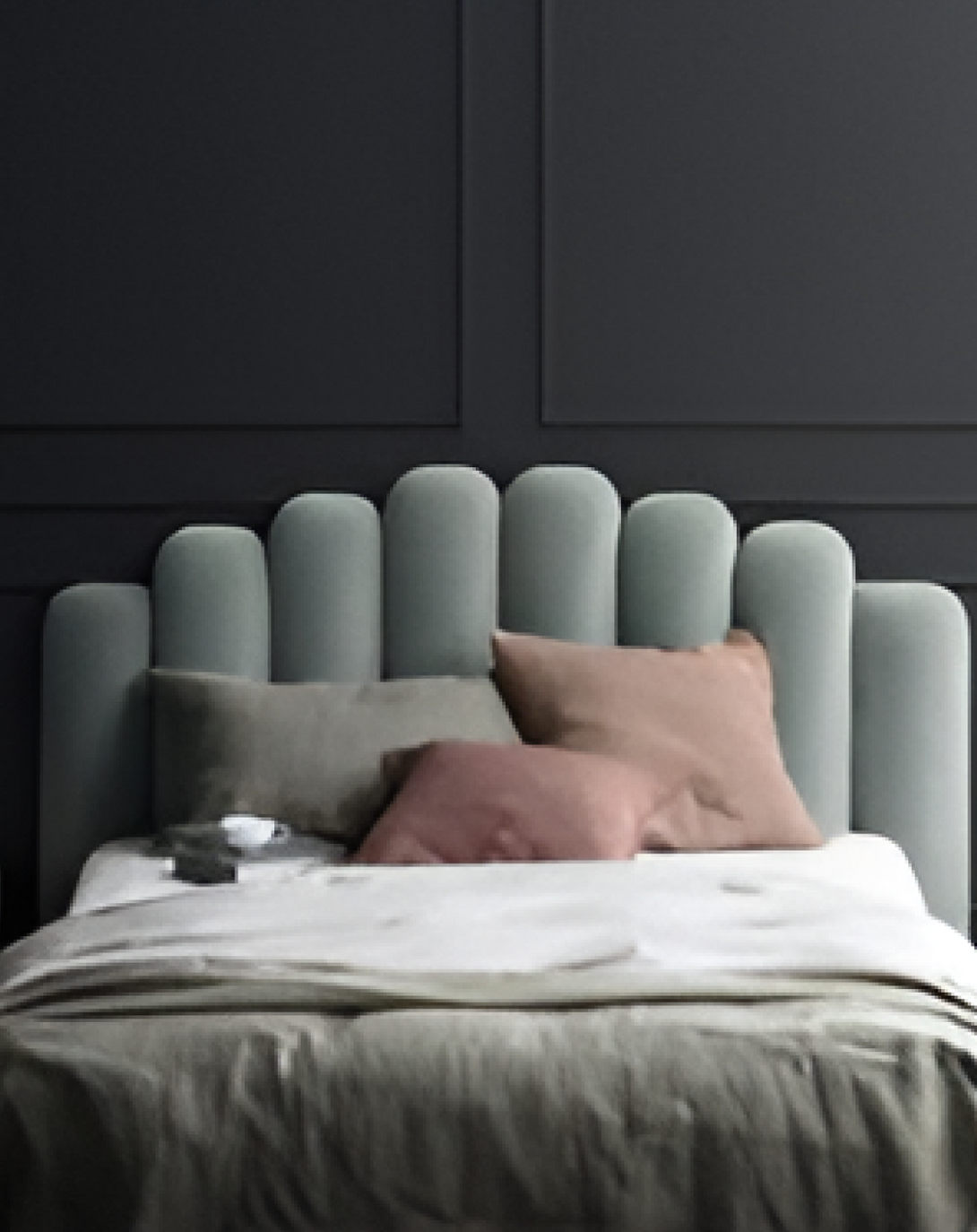 Mat Blue Kids Double Bed With Head Board ANGIE HOMES