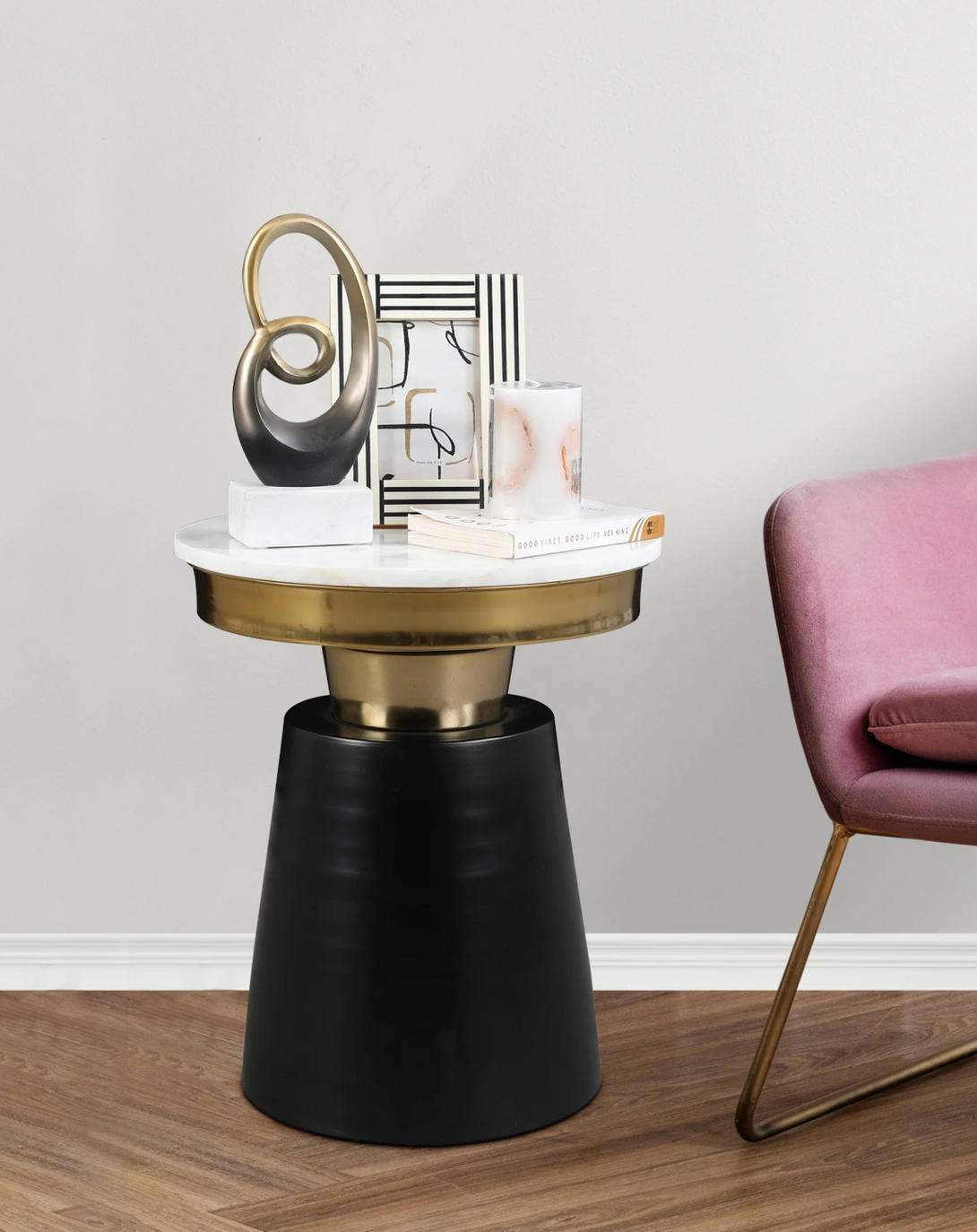 Modern Bamboo Luxury Round Coffee Table ANGIE HOMES