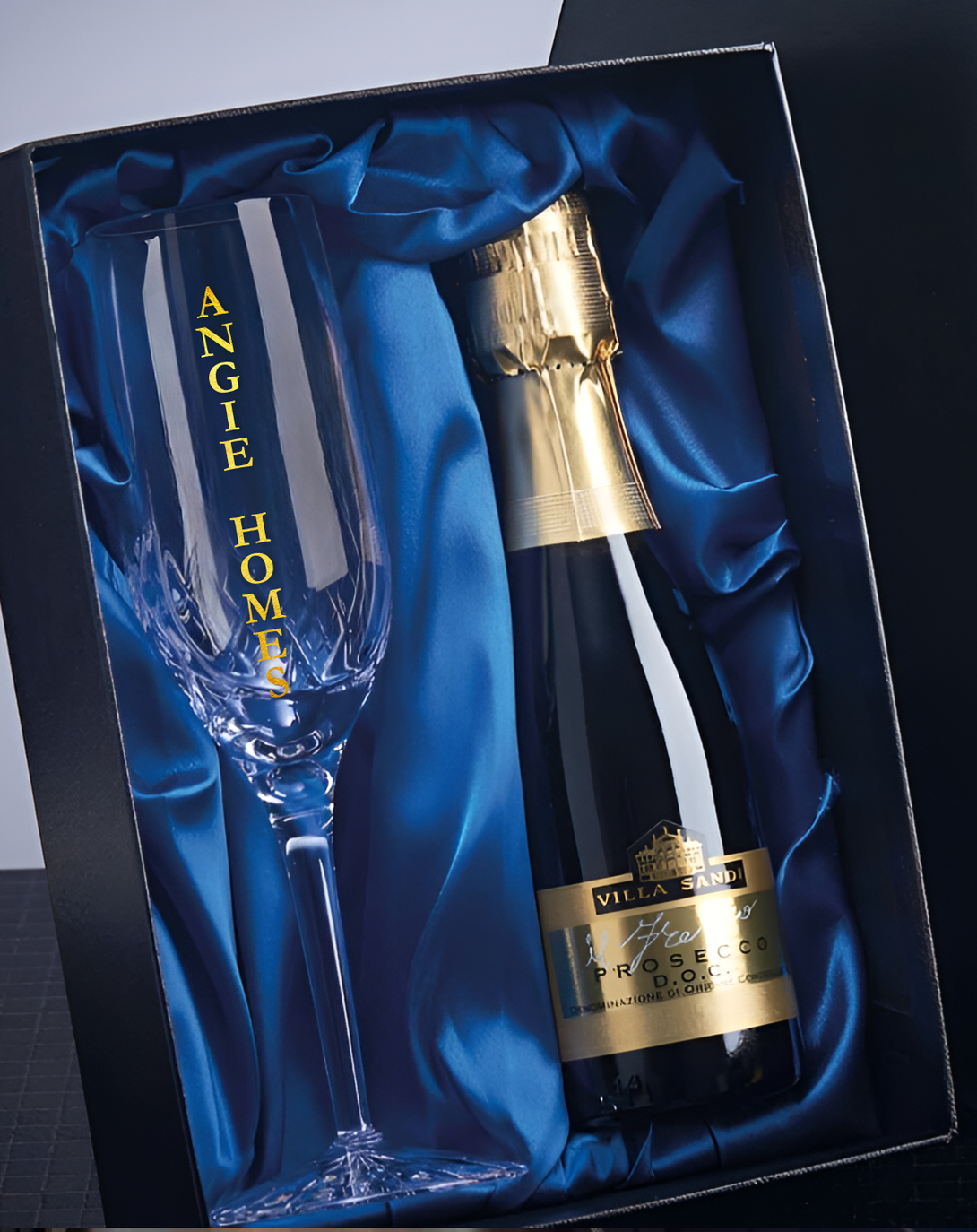 Champagne and Bottle of Bubbly Gift Set ANGIE HOMES