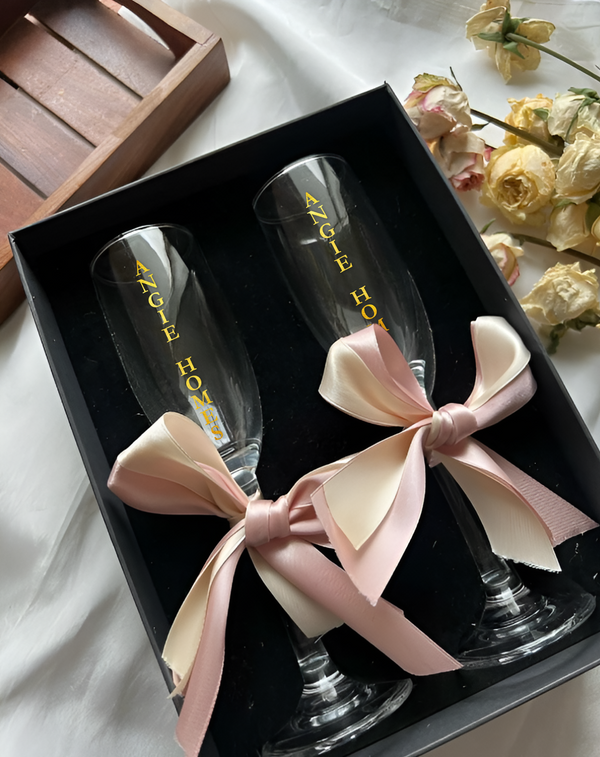 Customized Champagne glasses ANGIE HOMES