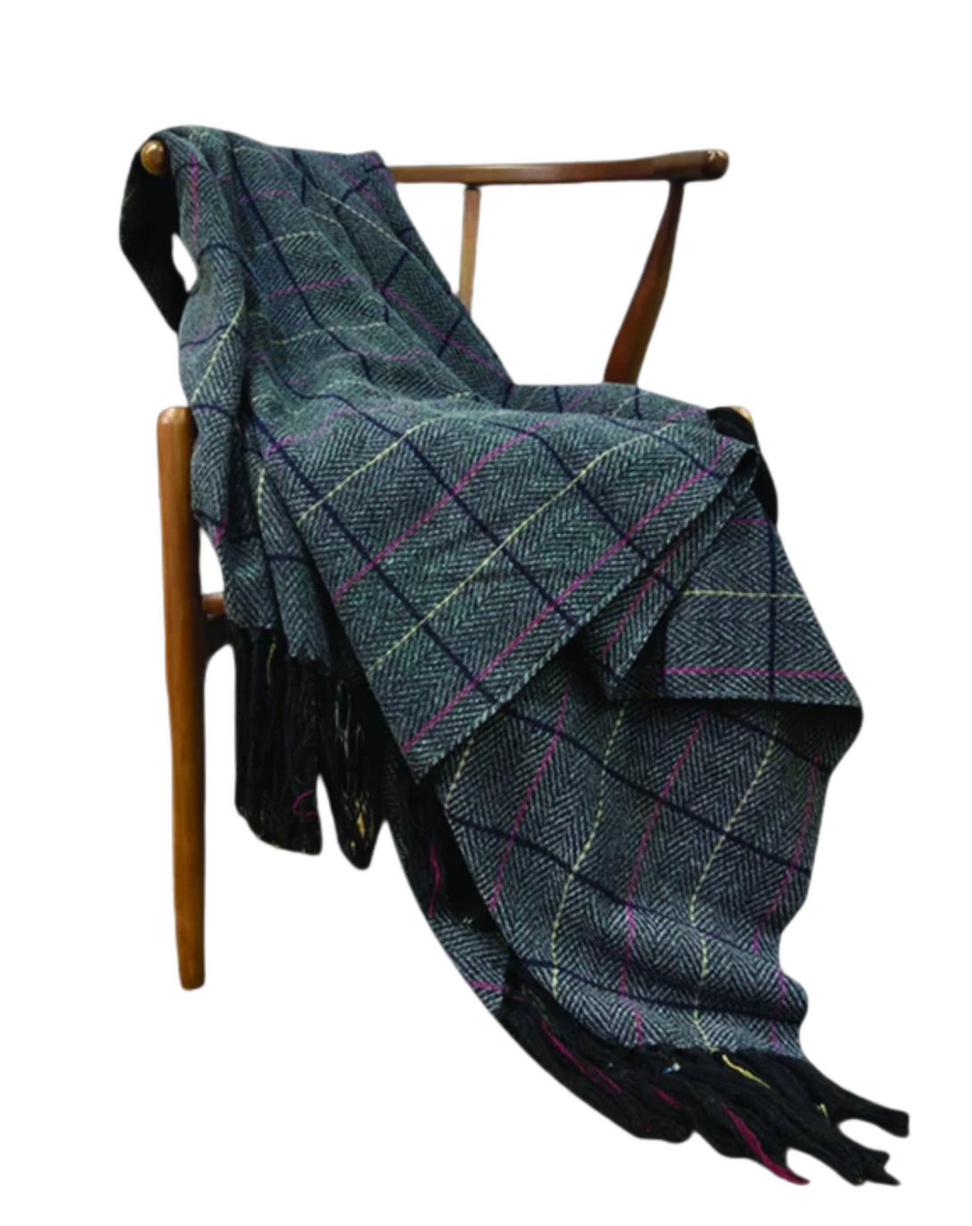 ZAHARI BEST GREY THROW & BLANKET ANGIE HOMES