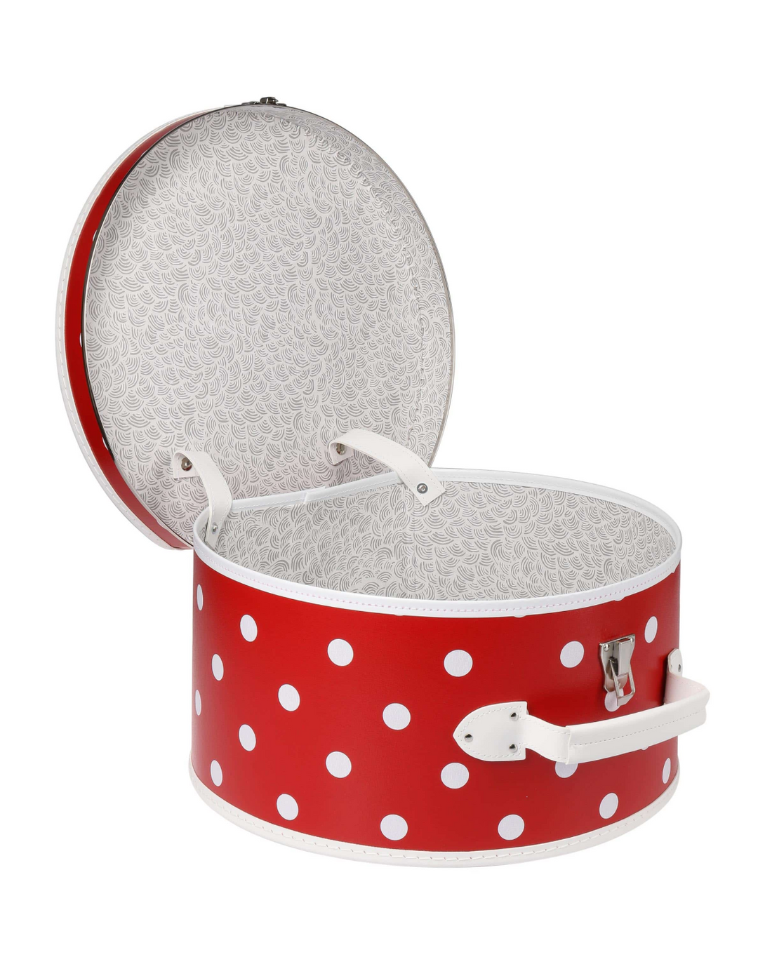 Luxury Red Leather Round Luggage Sets ANGIE HOMES