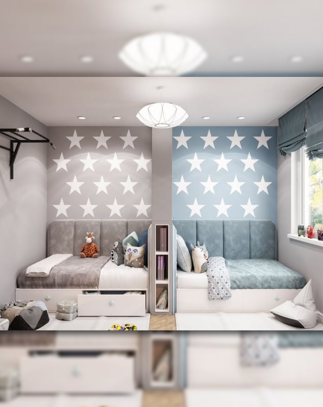 Zara Blue Kids Single Bed With Head Board ANGIE HOMES