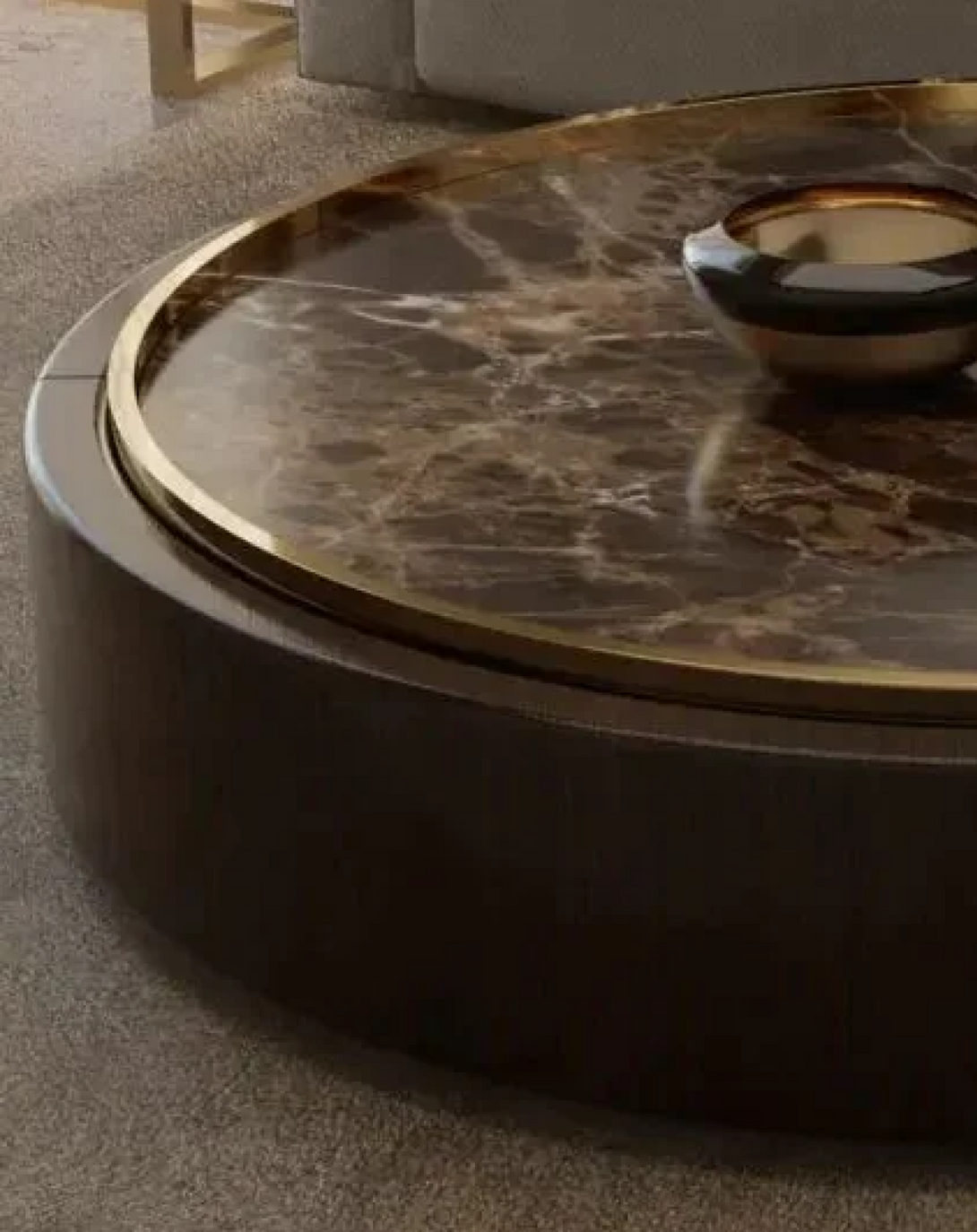 Modern Wrapped Luxury Coffee Round Table ANGIE HOMES
