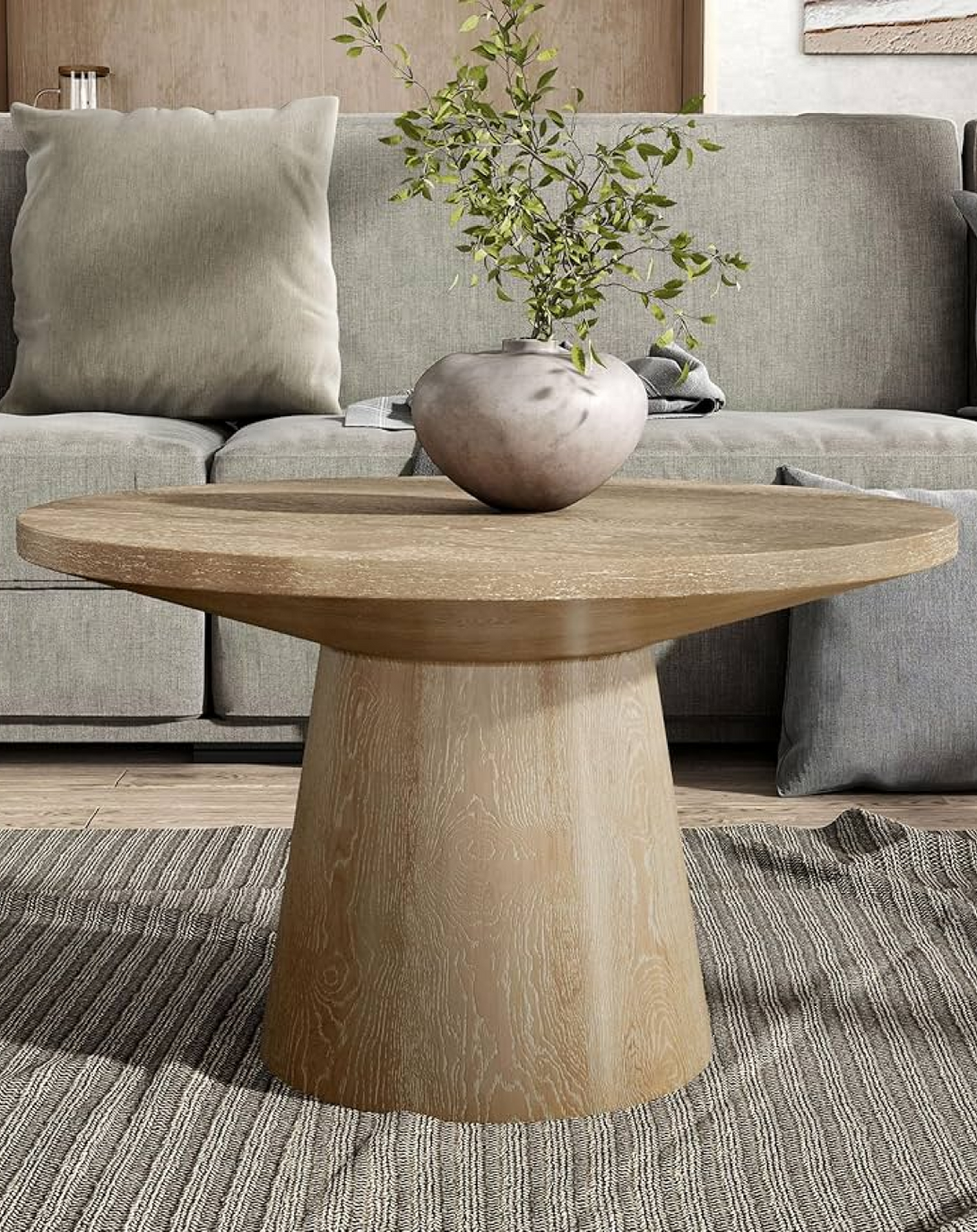 Modern Cork Round Coffee Table ANGIE HOMES