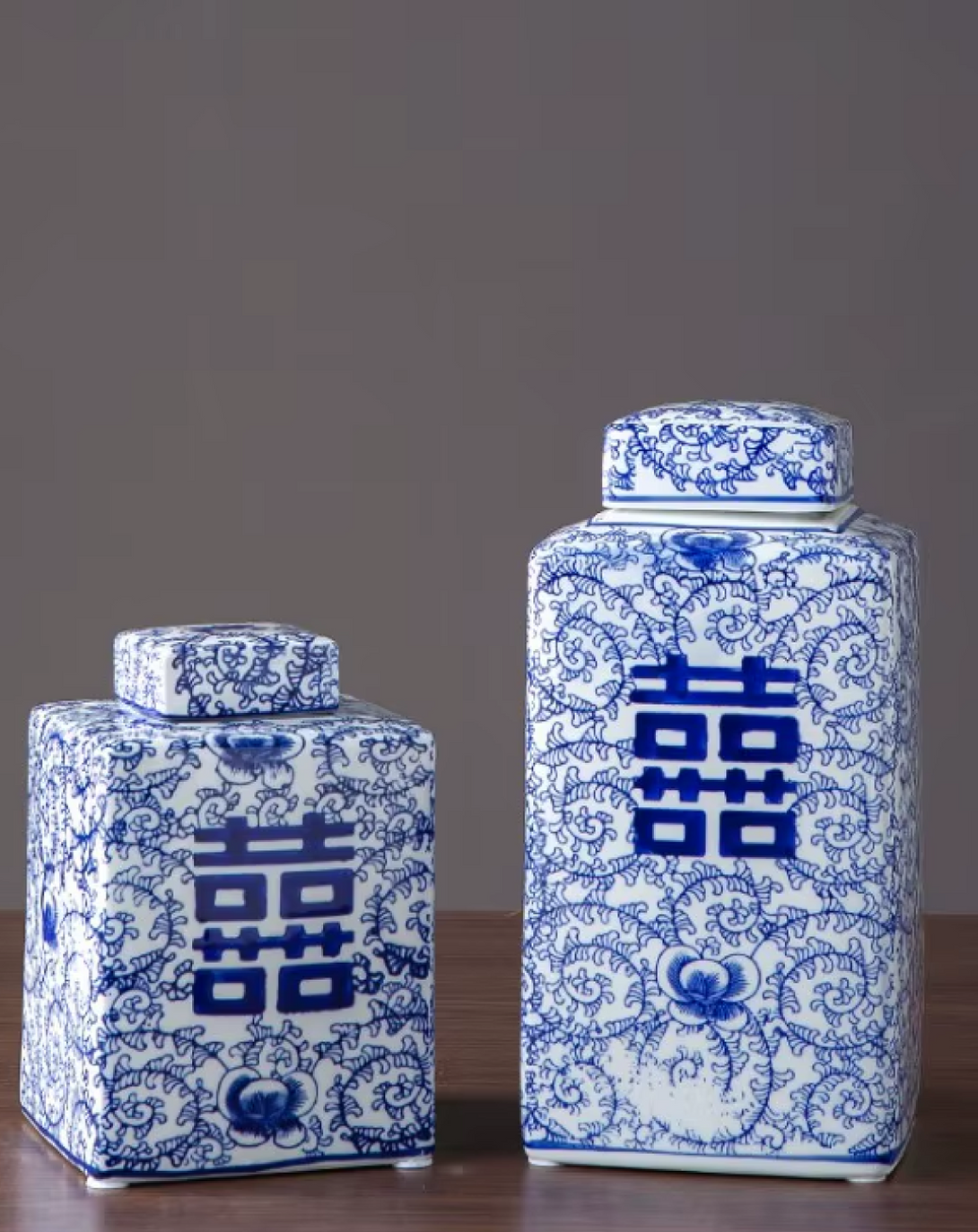 Monte Blue and White Vases Set of 2 - Angie Homes ANGIE HOMES