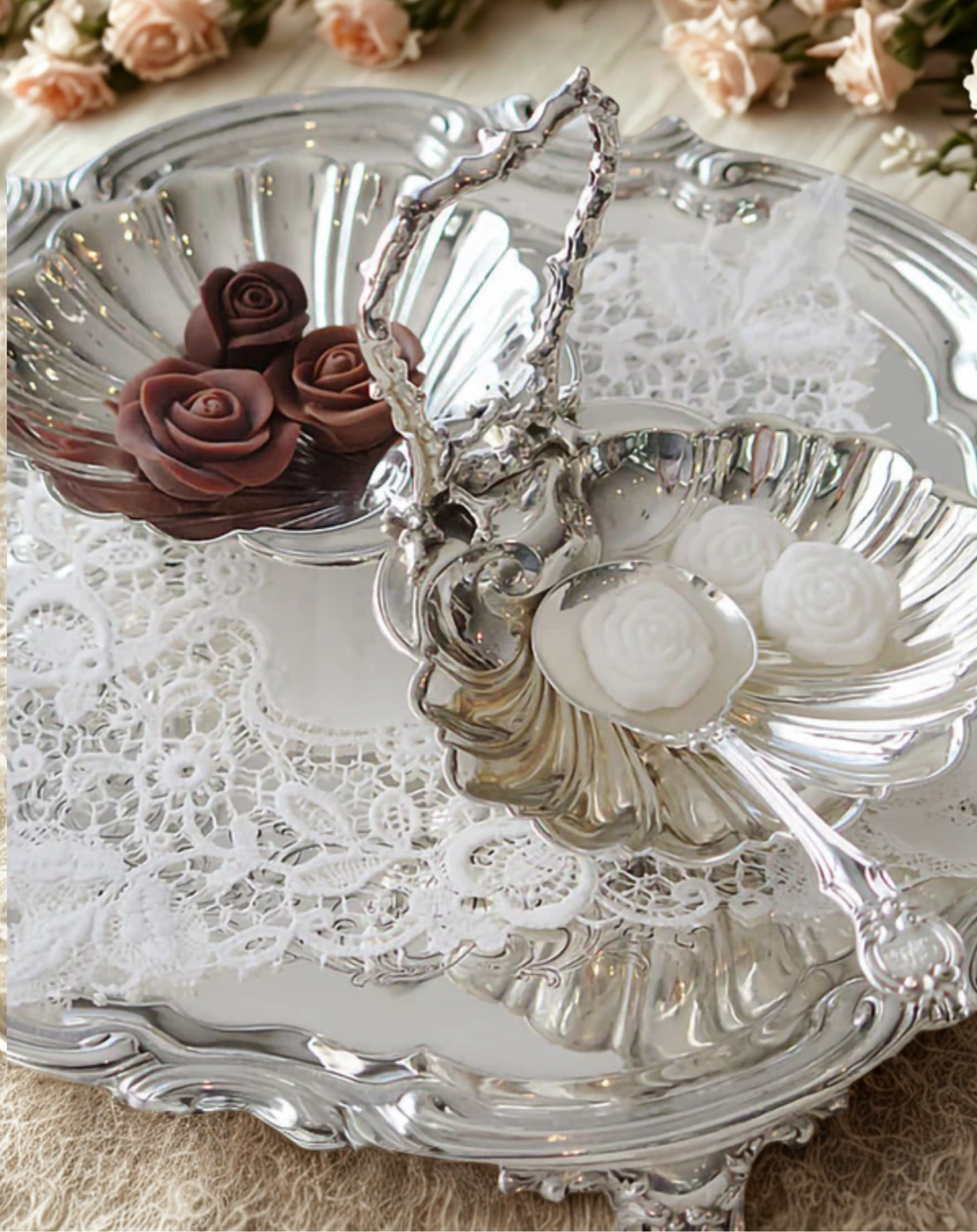 Brilliance Bloom Luxury Silver Plated Bowl - Angie Homes Silverware ANGIE HOMES