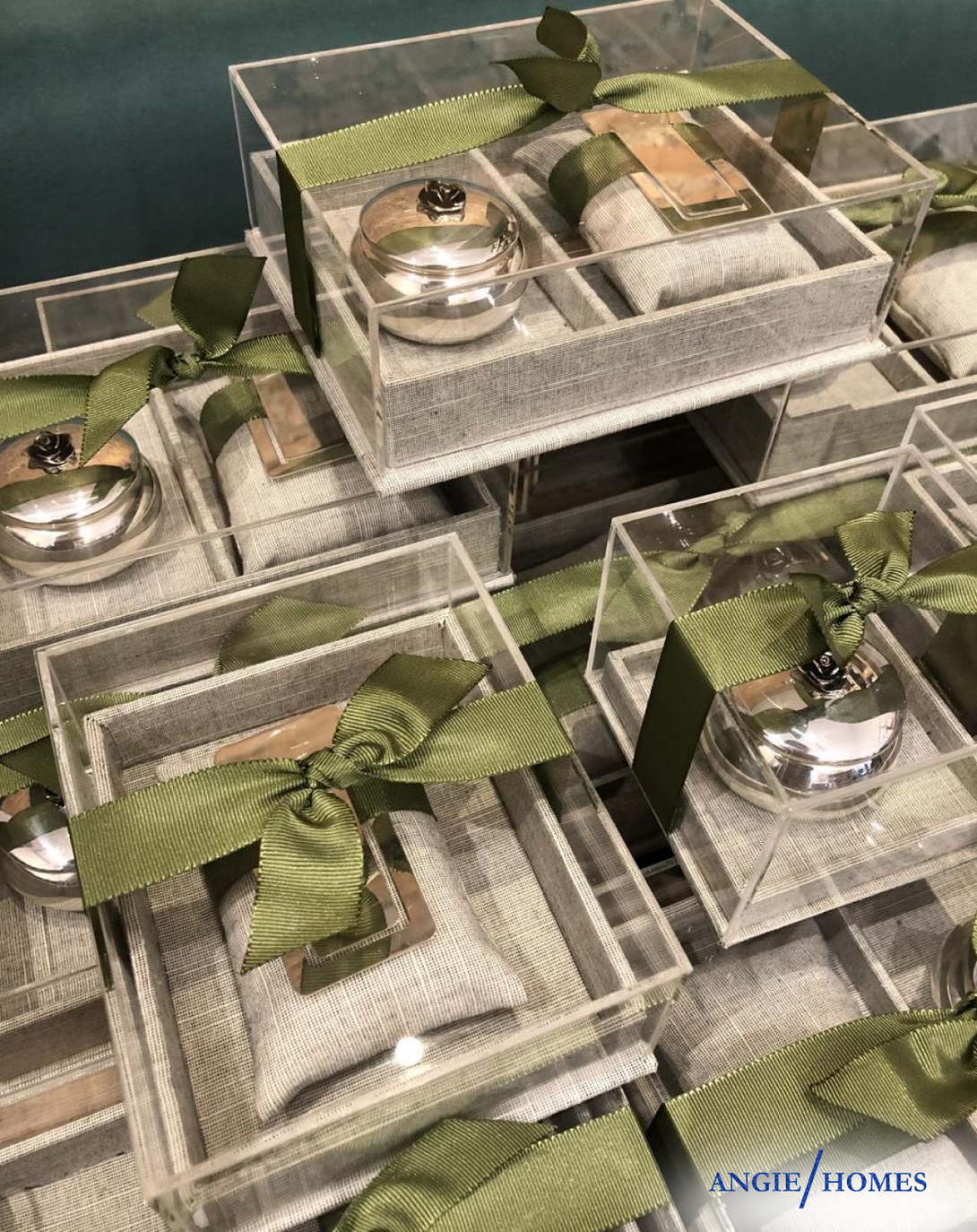 Silver Supari Box & throw gift set ANGIE HOMES