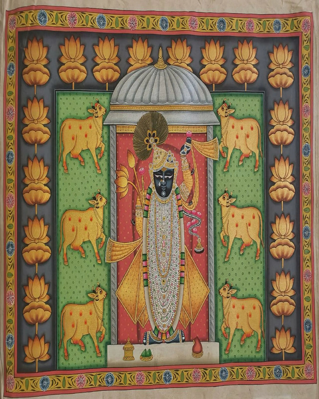 AJAYA MULTICOLOR PICHWAI PAINTING ANGIE KRIPALANI DESIGN-ANGIE HOMES- ANGIES INDIA