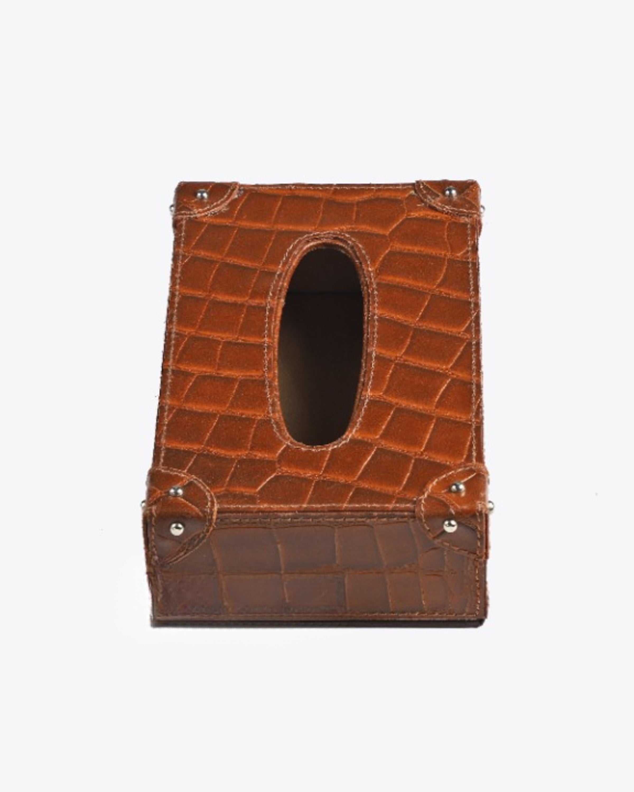 AMAR BROWN LEATHER BOX ANGIE HOMES
