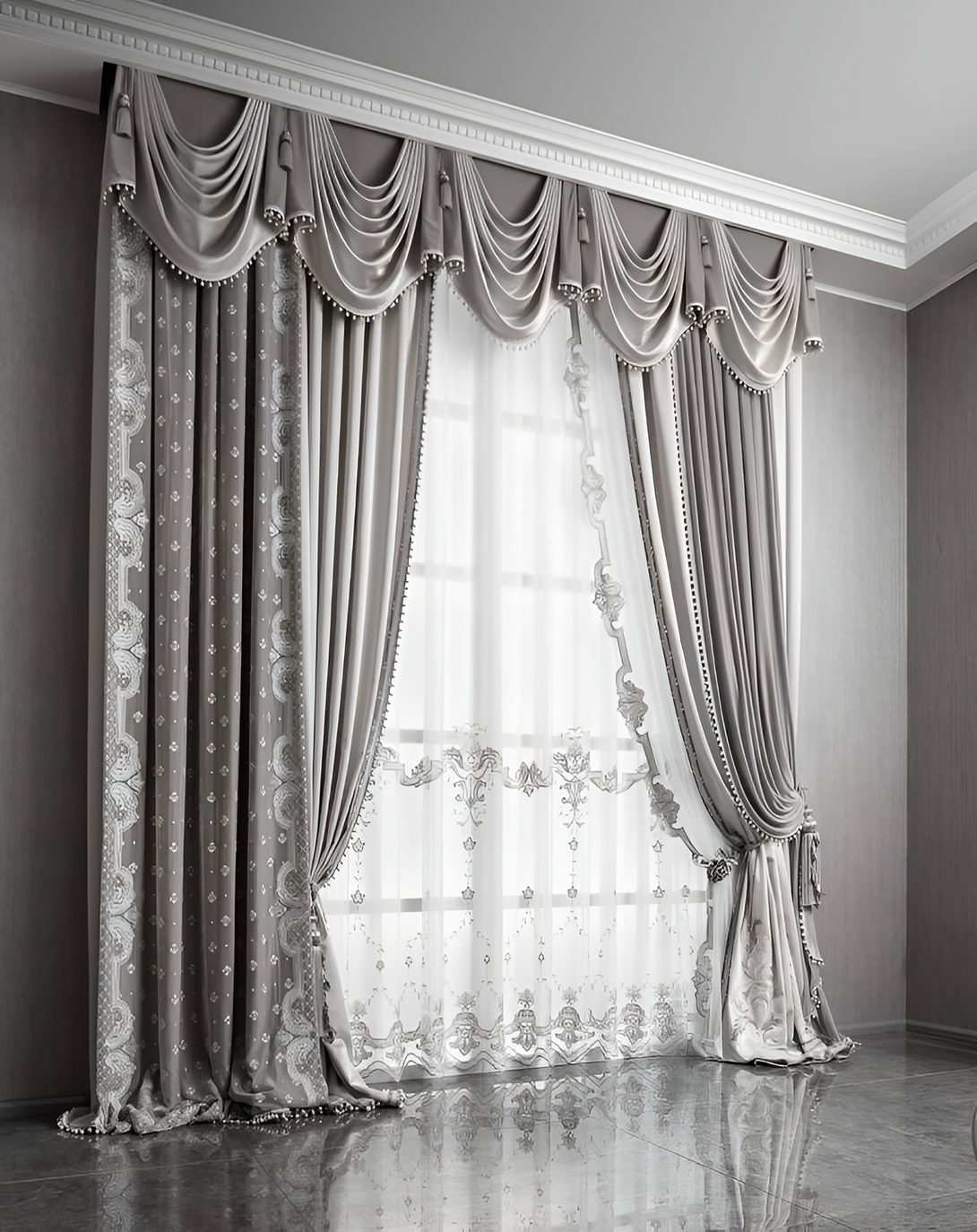 ASIATIC LUXURY SUEDE CURTAINS