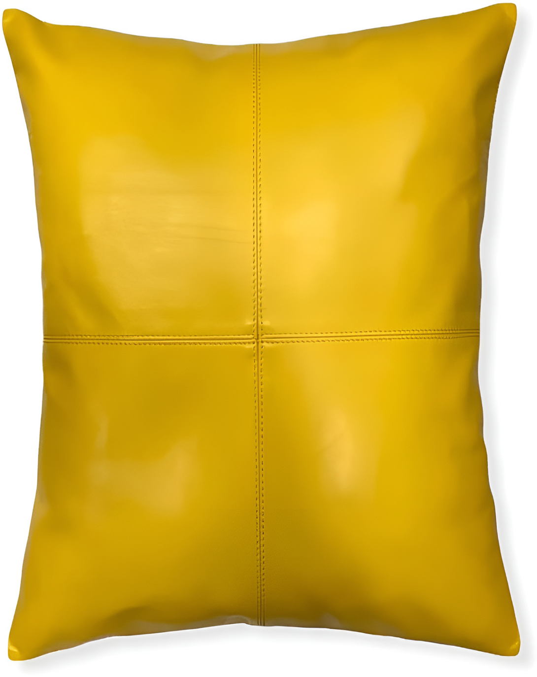 Adam Beautiful Mustard Leather Cushions